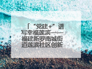 “党建+”谱写幸福莲滨——福建新罗南城街道莲滨社区创新治理模式探访