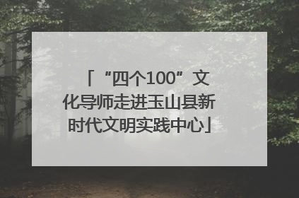 “四个100”文化导师走进玉山县新时代文明实践中心