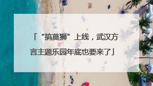 “搞莫狮”上线，武汉方言主题乐园年底也要来了