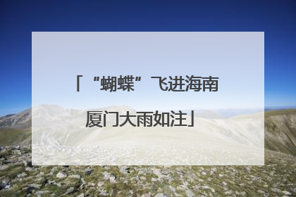 “蝴蝶”飞进海南 厦门大雨如注