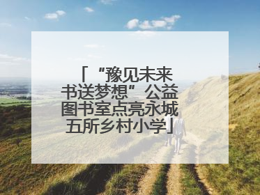“豫见未来 书送梦想”公益图书室点亮永城五所乡村小学