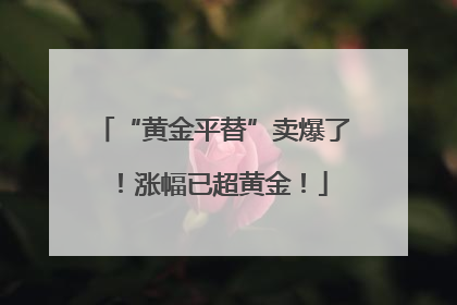 “黄金平替”卖爆了！涨幅已超黄金！