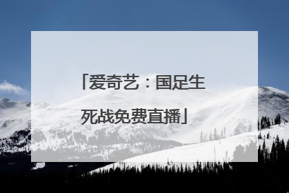 爱奇艺：国足生死战免费直播