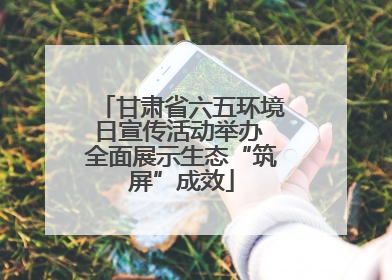 甘肃省六五环境日宣传活动举办 全面展示生态“筑屏”成效