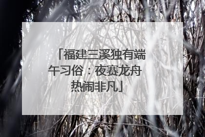 福建三溪独有端午习俗：夜赛龙舟 热闹非凡