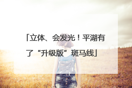 立体、会发光！平湖有了“升级版”斑马线