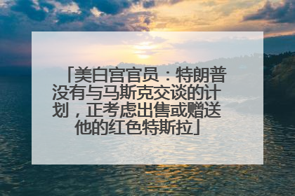美白宫官员：特朗普没有与马斯克交谈的计划，正考虑出售或赠送他的红色特斯拉