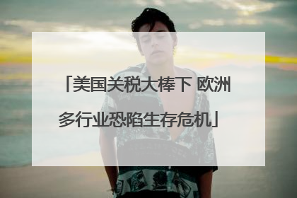 美国关税大棒下 欧洲多行业恐陷生存危机