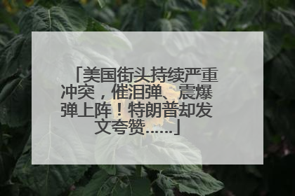 美国街头持续严重冲突，催泪弹、震爆弹上阵！特朗普却发文夸赞……