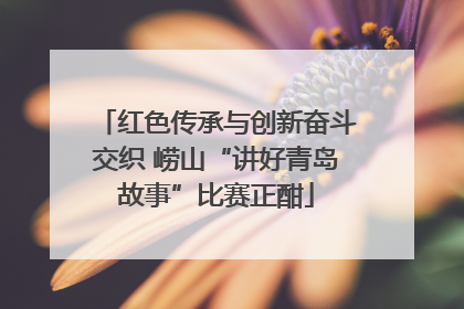 红色传承与创新奋斗交织 崂山“讲好青岛故事”比赛正酣