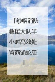 纱帽消防救援大队半小时高效处置商铺蛇患