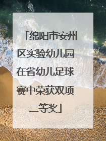 绵阳市安州区实验幼儿园在省幼儿足球赛中荣获双项二等奖