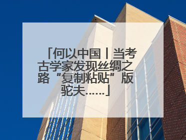 何以中国丨当考古学家发现丝绸之路“复制粘贴”版驼夫……