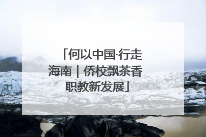 何以中国·行走海南｜侨校飘茶香 职教新发展