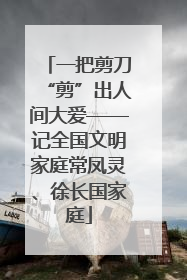 一把剪刀“剪”出人间大爱——记全国文明家庭常凤灵、徐长国家庭