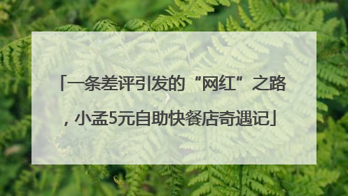 一条差评引发的“网红”之路，小孟5元自助快餐店奇遇记