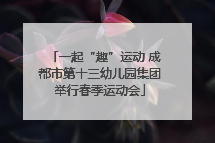 一起“趣”运动 成都市第十三幼儿园集团举行春季运动会