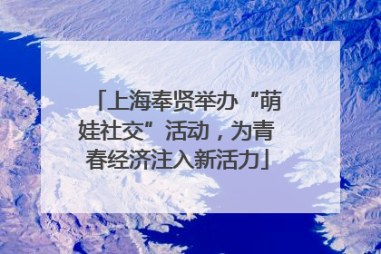 上海奉贤举办“萌娃社交”活动，为青春经济注入新活力