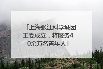 上海张江科学城团工委成立，将服务40余万名青年人