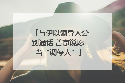 与伊以领导人分别通话 普京说愿当“调停人”