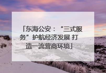 东海公安：“三式服务”护航经济发展 打造一流营商环境