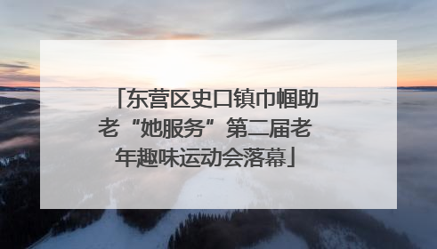 东营区史口镇巾帼助老“她服务”第二届老年趣味运动会落幕