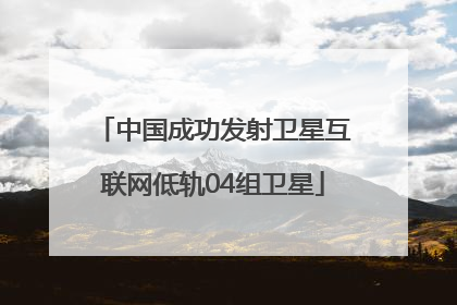 中国成功发射卫星互联网低轨04组卫星