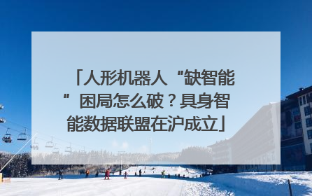 人形机器人“缺智能”困局怎么破？具身智能数据联盟在沪成立