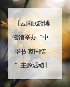 云南民族博物馆举办“中华节·家国情”主题活动