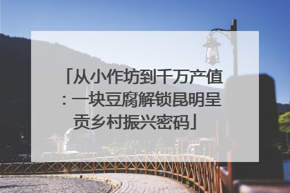 从小作坊到千万产值：一块豆腐解锁昆明呈贡乡村振兴密码