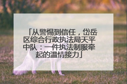 从警惕到信任，岱岳区综合行政执法局天平中队：一件执法制服牵起的温情接力