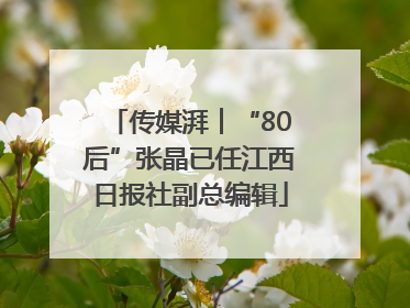 传媒湃︱“80后”张晶已任江西日报社副总编辑