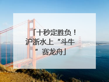 十秒定胜负！沪浙水上“斗牛”赛龙舟