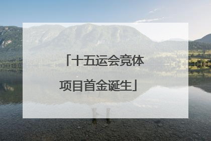 十五运会竞体项目首金诞生