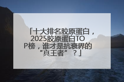 十大排名胶原蛋白，2025胶原蛋白TOP榜，谁才是抗衰界的 “真王者”？