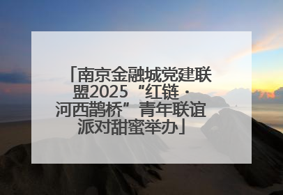 南京金融城党建联盟2025“红链・河西鹊桥”青年联谊派对甜蜜举办