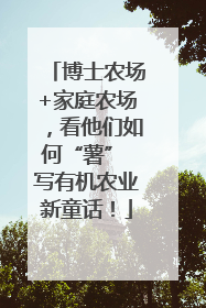 博士农场+家庭农场，看他们如何“薯” 写有机农业新童话！