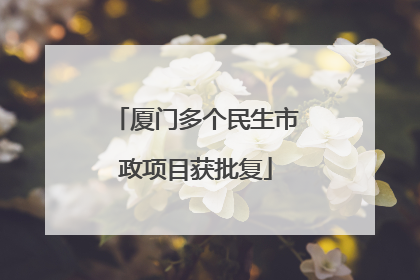 厦门多个民生市政项目获批复