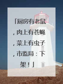 厨房有老鼠，肉上有苍蝇，菜上有虫子，市监局：下架！