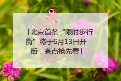 北京首条“限时步行街”将于6月13日开街，亮点抢先看