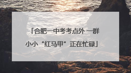 合肥一中考考点外 一群小小“红马甲”正在忙碌