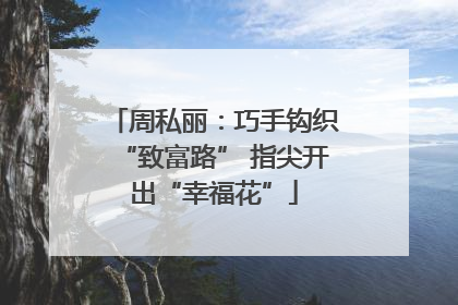 周私丽：巧手钩织“致富路” 指尖开出“幸福花”