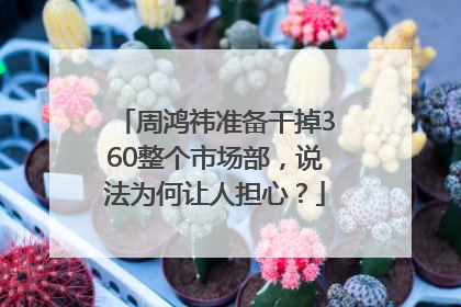 周鸿祎准备干掉360整个市场部，说法为何让人担心？