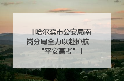 哈尔滨市公安局南岗分局全力以赴护航“平安高考”