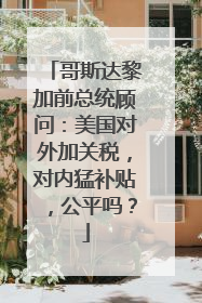 哥斯达黎加前总统顾问：美国对外加关税，对内猛补贴，公平吗？