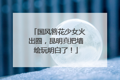 国风簪花少女火出圈，昆明真把墙绘玩明白了！