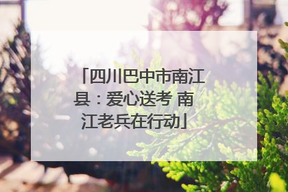 四川巴中市南江县：爱心送考 南江老兵在行动