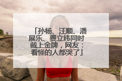 孙杨、汪顺、潘展乐、费立纬同时戴上金牌，网友：看懂的人都哭了