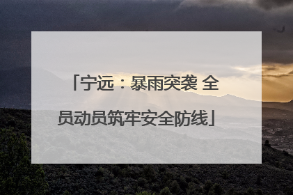 宁远：暴雨突袭 全员动员筑牢安全防线