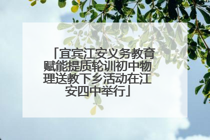 宜宾江安义务教育赋能提质轮训初中物理送教下乡活动在江安四中举行